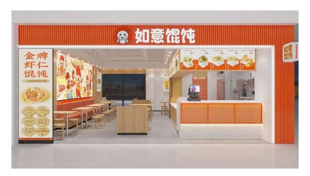 旗舰店(≥70㎡)的如意馄饨店需要6-8人;